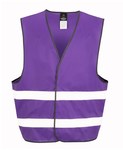 Purple Sleeveless Safety Waist Coat
