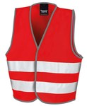 Red Junior Sleeveless Safety Waist Coat