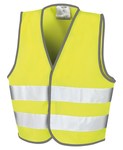 Fluorescent Yellow Junior Sleeveless Safety Waist Coat